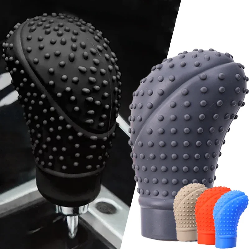 Universal Car Manual Gear Shift Cover Non-Slip Silicone Knob Sleeve Gear Shift Grip Protective Covers Car Interior Accessories