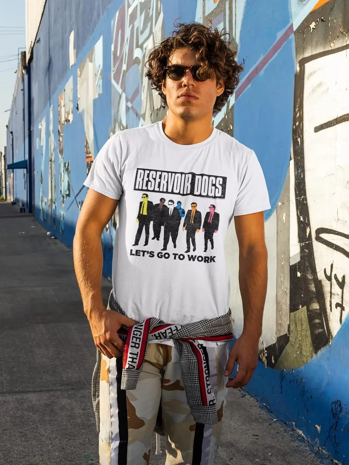 Reservoir Dogs T Shirt Let's Go to Work Adult Short Sleeve T Shirts Vintage Style Graphic Tees