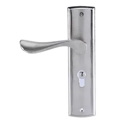 1set Door Handle Lock Cylinder Front Back Lever Latch Home Security W/ Keys Solid Square Tongue Interior Door Lock