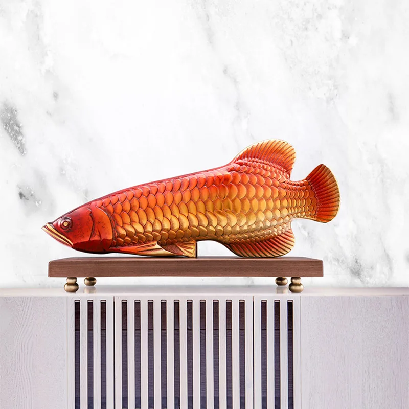 Comapany Home SHOP BAR Club высококачественное декоративное искусство ZHAO CAI Удача удача удача золотой дракон рыбы Ароwana латунная скульптура Comapany Home SHOP BAR Club высококачественное декоративное искусство ZHAO CAI Удача удача удача золотой дракон рыбы Ароwana латунная скульптура
