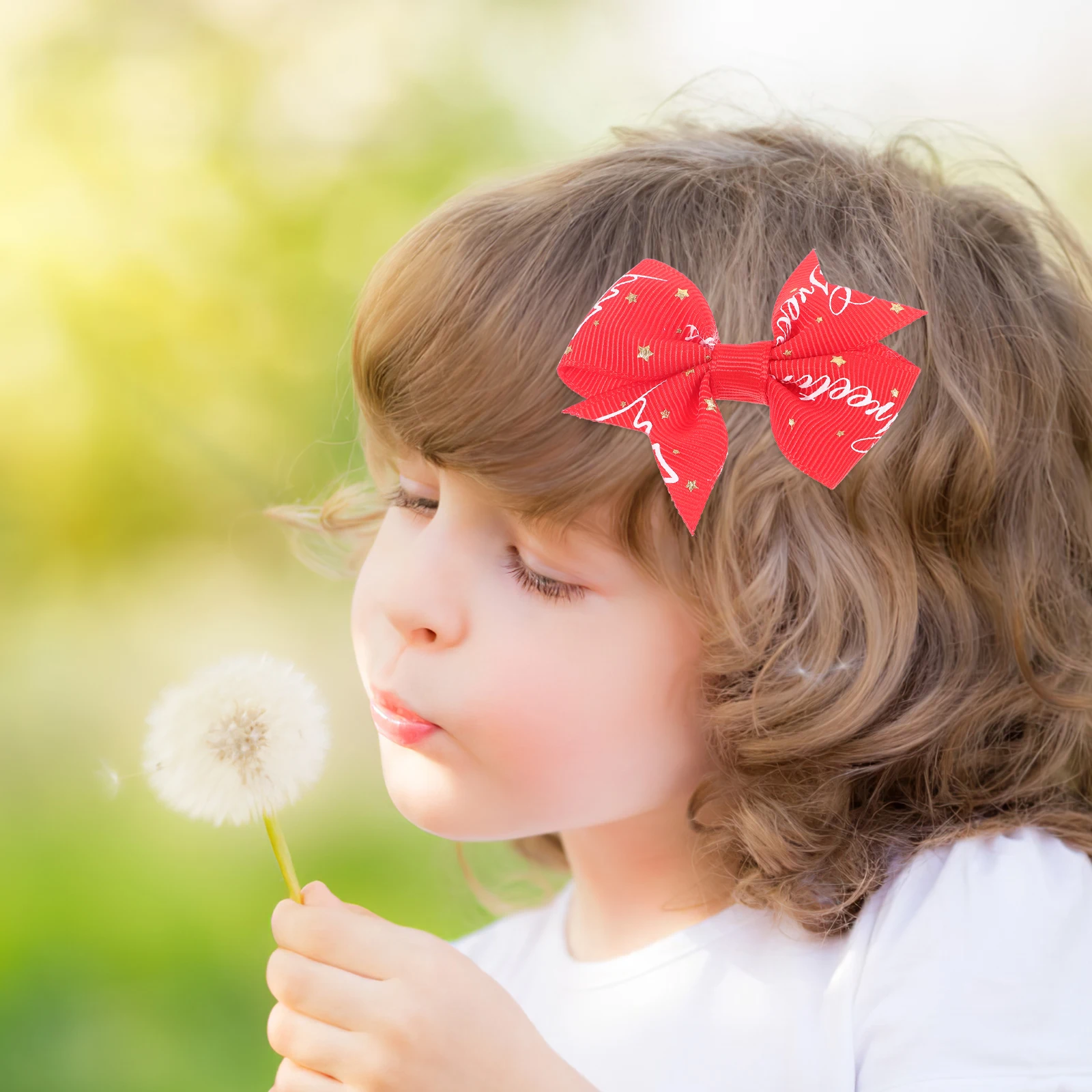 

4 Pcs Christmas Hair Clips Kids Bobby Pins Cartoon Headdress Xmas Barrette Party Headwear Warm Bowknot Design