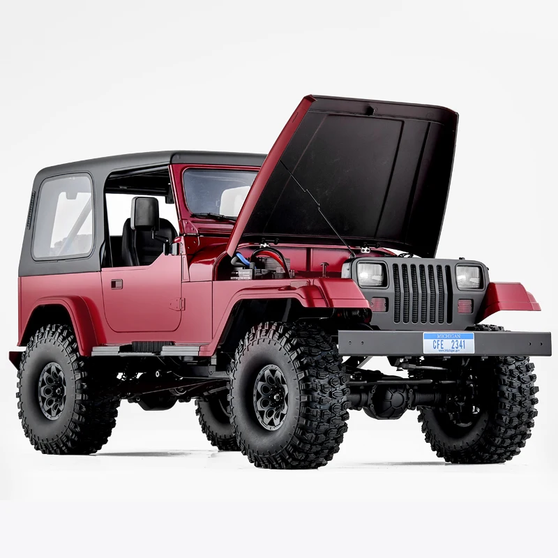 New FMS 1/10 Mashigan RC Car Rock Crawler RS Red 4WD Climbing Scale Retro Vehicle Adult Kids Christmas New Year Gift Adventurer