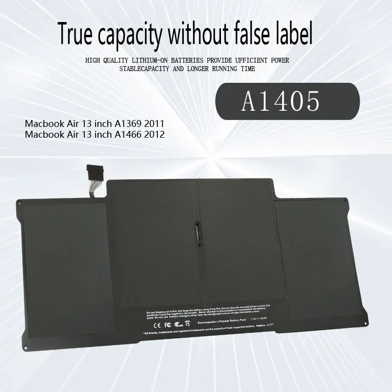 DXT NEUER Laptop-Akku A1405 A1496 A1377 für Apple MacPleAir 13 "A1466 A1369 7,3 V 50 Wh