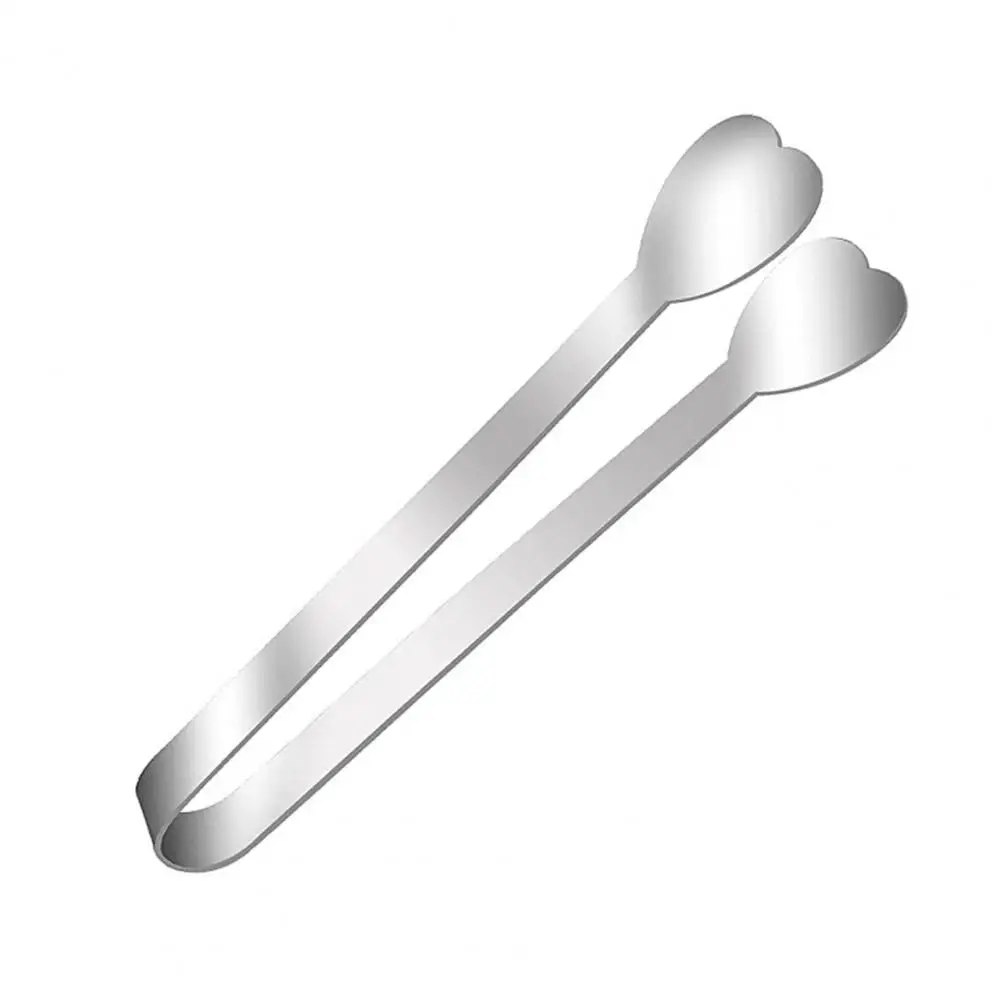 Kitchen Mini Food Tongs Stainless Steel Thickened Serving Palm/Heart/Oval/Squares Icing Clip Utensils