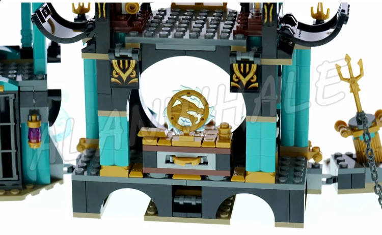 1096pcs Shinobi Seabound Temple of the Endless Sea Laboratory undermarine Serpent 60085 set di blocchi compatibili con il modello