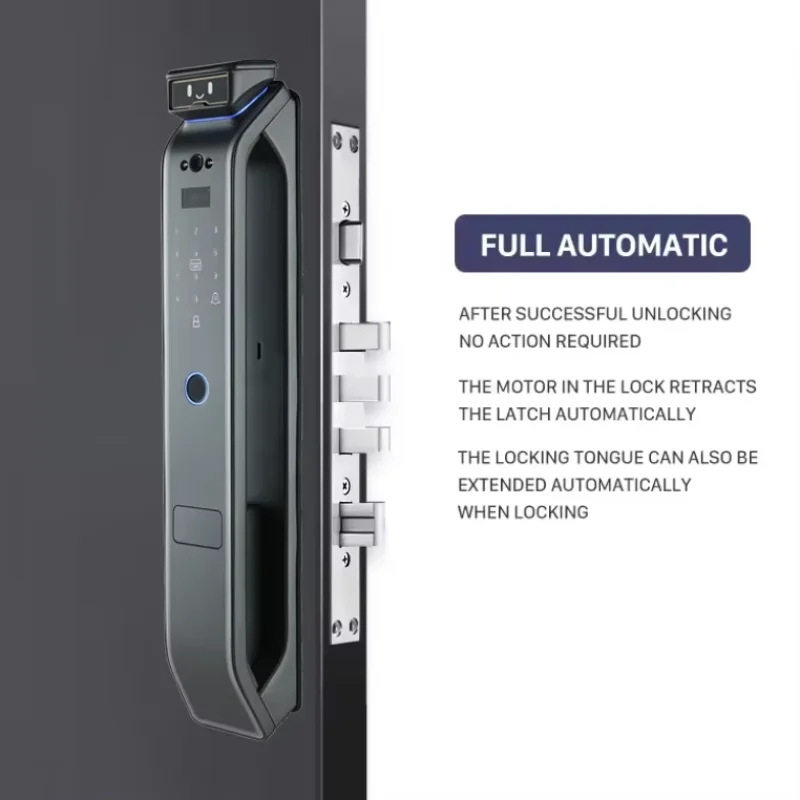 LEZN K60 Tuya fabricación de fábrica OEM llave de tarjeta de huella digital cerradura de puerta inteligente aleación de aluminio de alta calidad Bluetooth