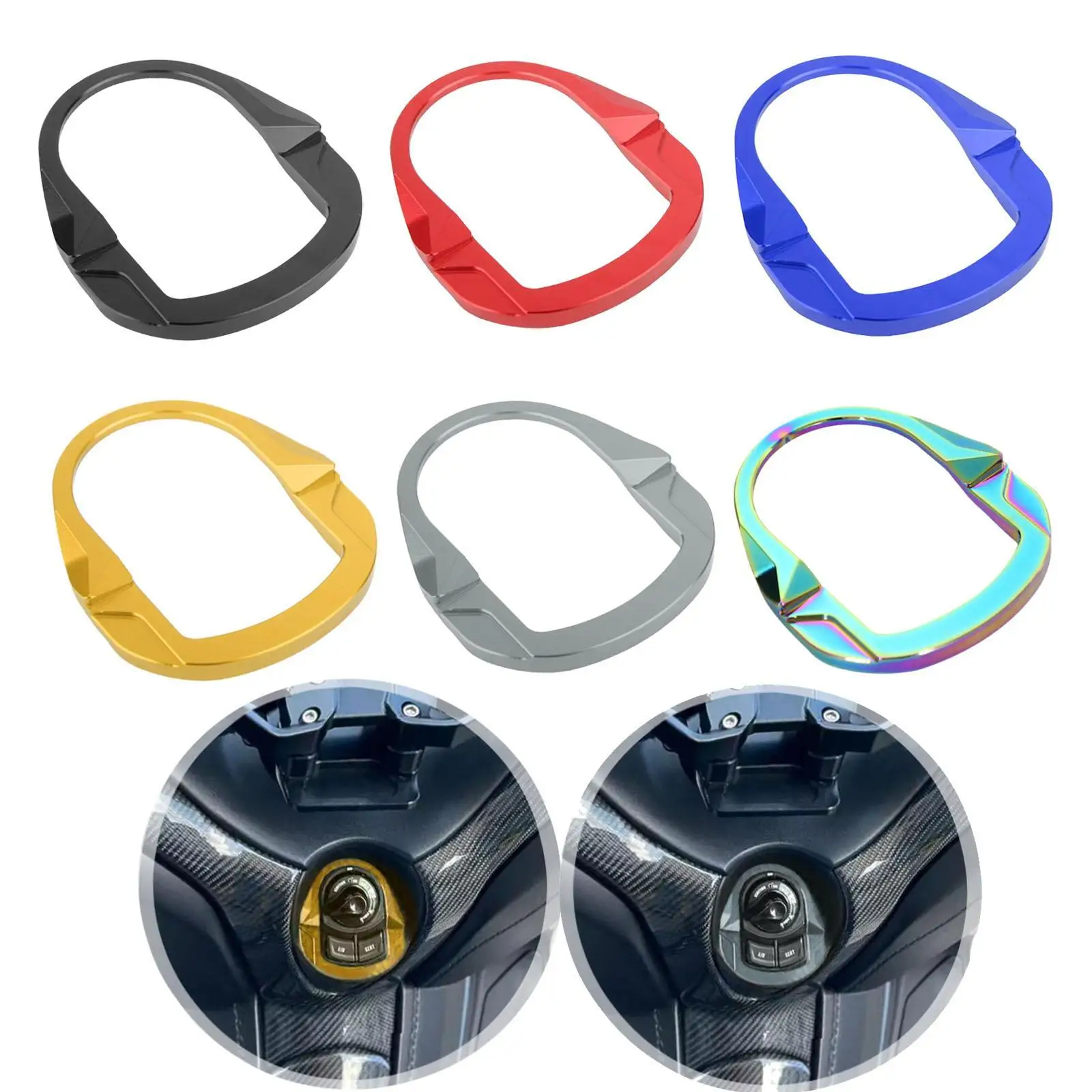 Ignition Key Keyhole Ring Switch Panel Key Cap Spare Parts Lock Decorative