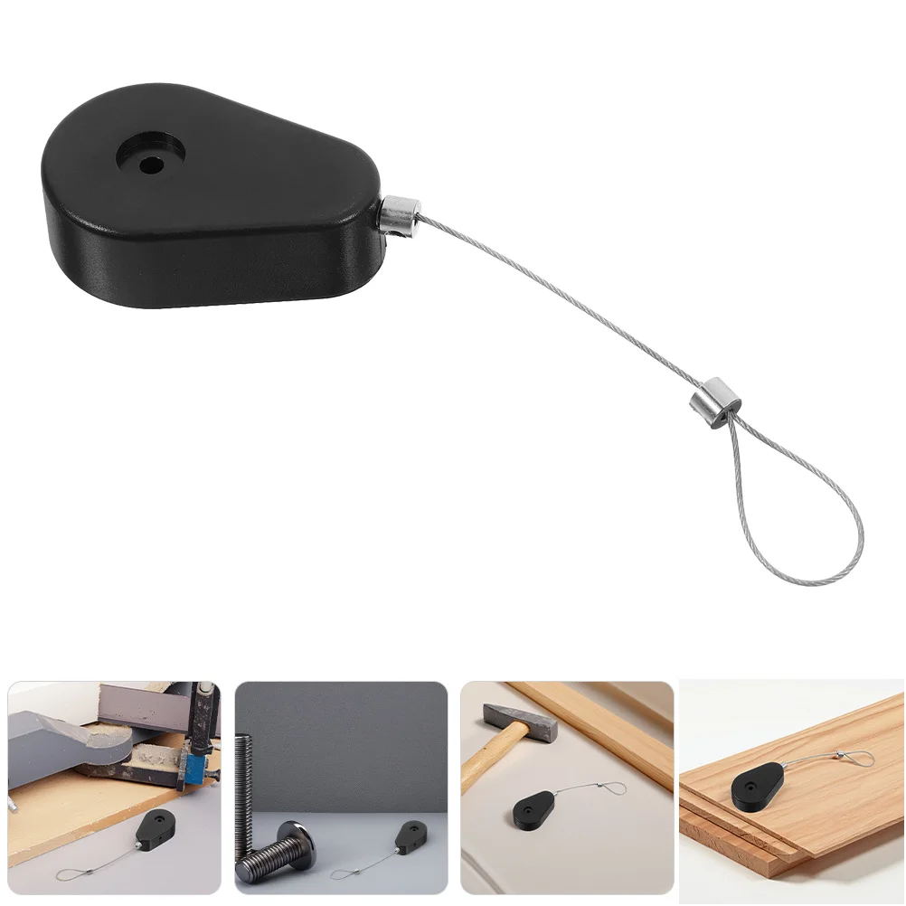 3 pçs caso de bloqueio de cabo retrátil automático anti-roubo suporte de fio de aço para cordão de segurança acessórios de cabo de segurança