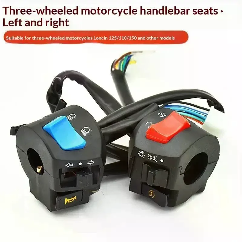 22mm Motorcycle Handle Bar Left Right Switches Horn Turn Signal Headlight Electric Start Handlebar Controller Switch