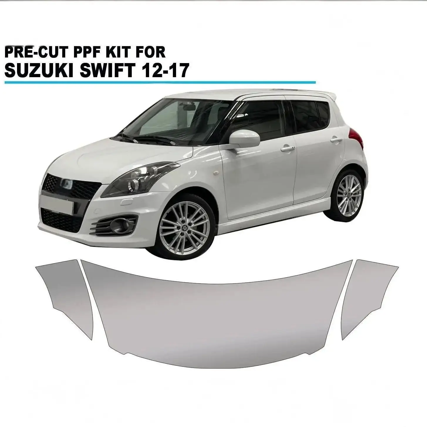 

Защитная пленка из ТПУ 8,5 мил для капота Suzuki Swift Sport 2012-2017, предварительно вырезанный комплект PPF, прозрачная защита кузова автомобиля, устойчивая к царапинам