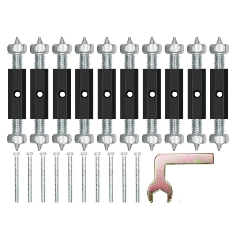 

10PCS Box Repairer Electric Box Repairer Box Screw Support Rod Wall-Mounted Switch Box Insulation Repairer With Wrench