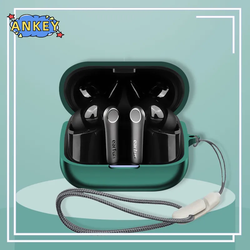 لـ EarFun Air Pro 4+ حافظة ناعمة غطاء EarFun Air Pro 4 Plus Shells سماعة أذن كم حبل اليد حزام الملحقات