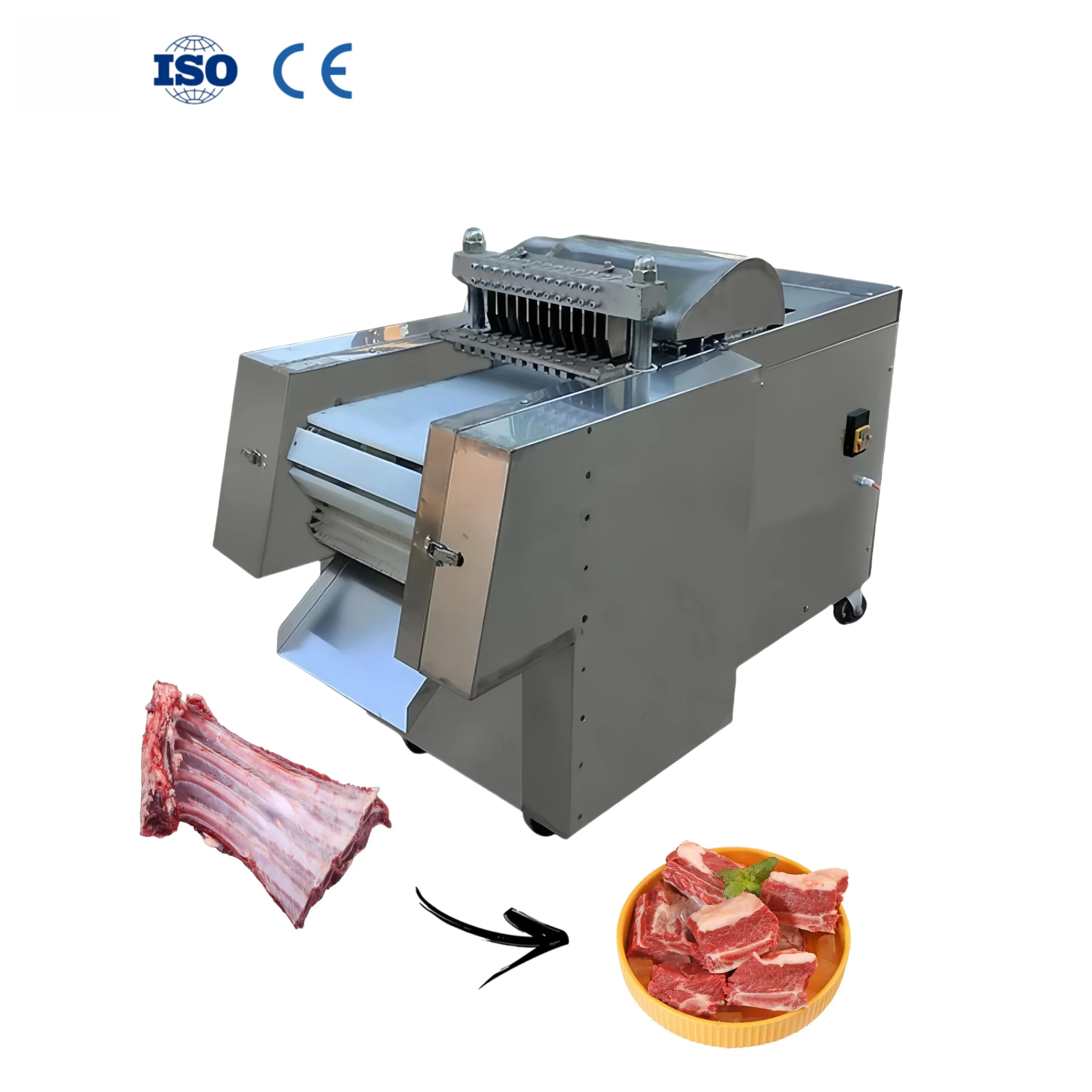 

Stainless Steel Knife Meat Cutting Beef Cutter Machine Meat Cutting Machine Meat Slicer For Large Restaurants /central Kitchen