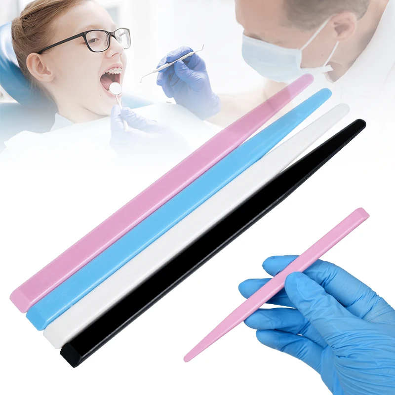 5pcs Dental Mixing Spatula Dentistry Plastic Mixing Knife For Impression Material Alginate Cement Powder Plaster Gypsum Mix