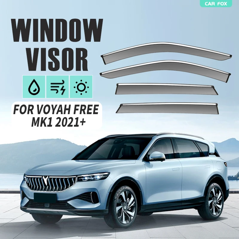 

For VO-YAH FREE MK1 2021-2023 Plastic Window Visor Vent Shades Sun Rain Deflector Guard FOR VO-YAH FREE MK1 2021-2023