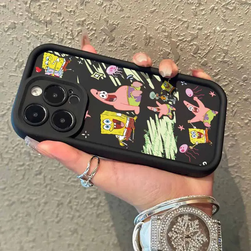 Мультяшный S-SpongeBobs для Samsung Galaxy S25 S24 S23 S22 S21 S20 Plus Ultra FE Lite Eye Ladder Чехол для телефона Funda Cover Capa Shell