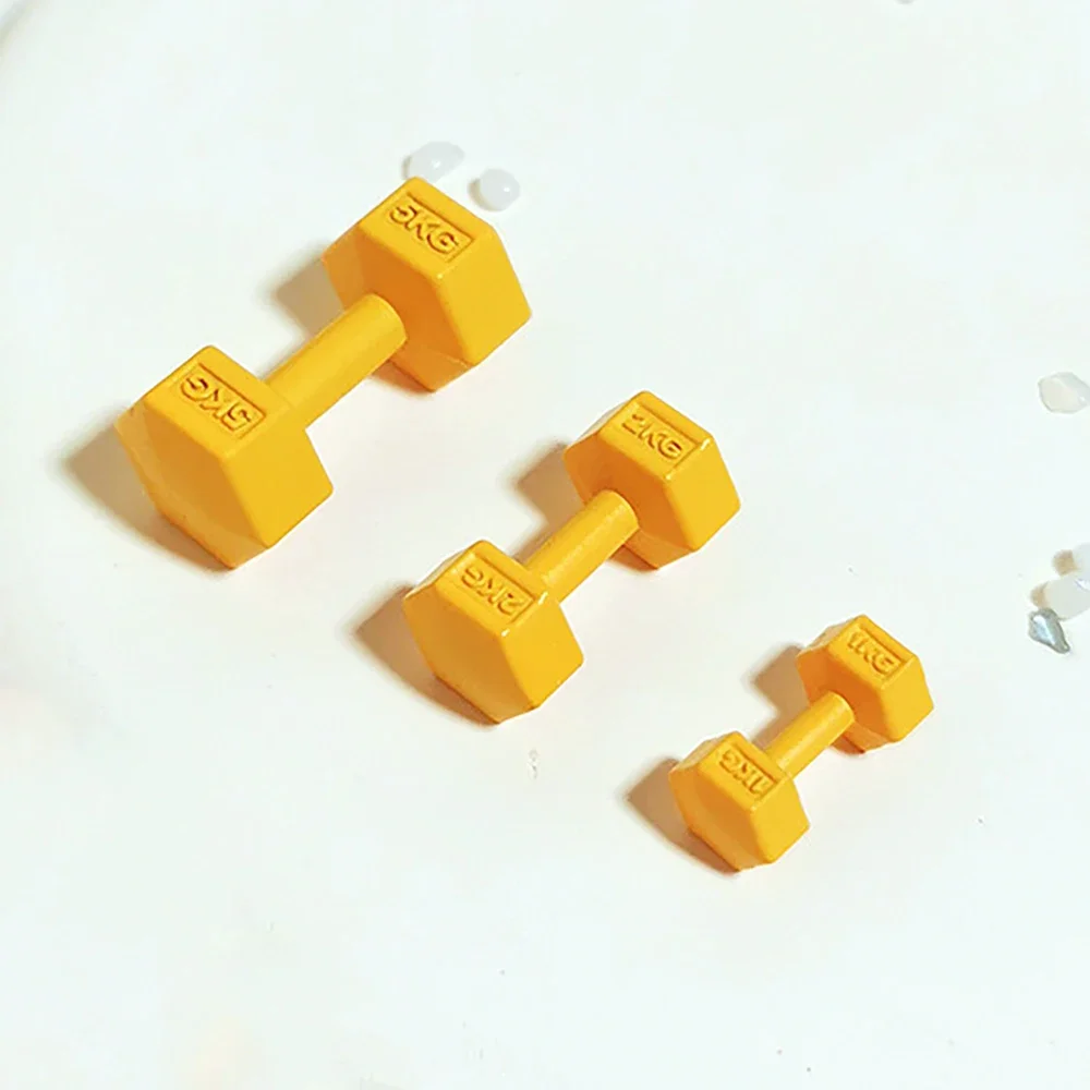 1 قطعة 1/12 دمية مصغرة دمبل معدني لعبة مجسمة ل ob11 bjd بيت الدمية اكسسوارات الديكور