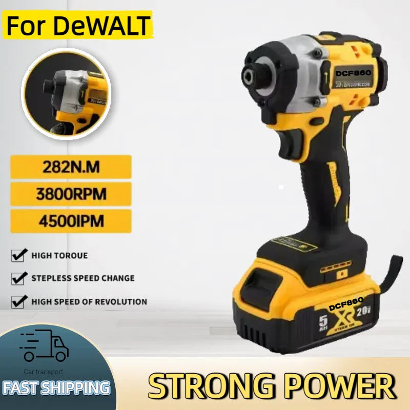 ل ديوالت DCF860 فرش الحفر الكهربائية مفك اللاسلكي المدمجة الحفر/سائق قابلة للشحن ترقية التدريبات أدوات كهربائية #1