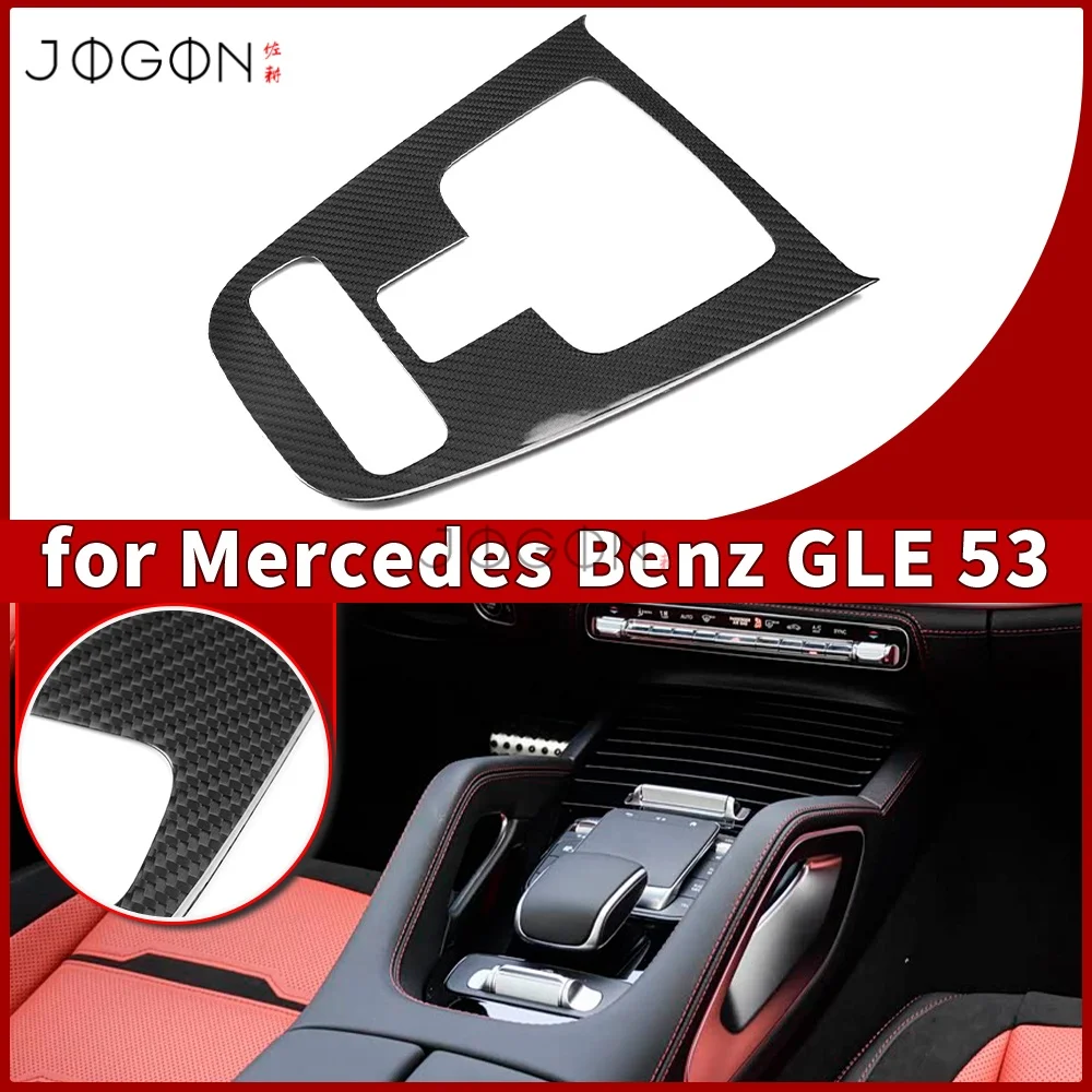 

For Mercedes Benz GLE Class W167 GLE350 400 450 53 63 2020 Carbon Fiber Car Interior Central Console Gear Shift Panel Frame Trim