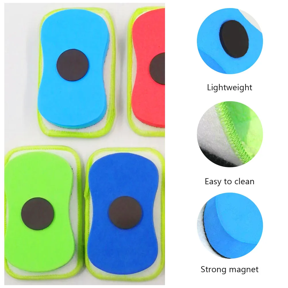 3 Buah Penghapus Papan Tulis Magnetik Dapat Dilepas dan Dapat Dicuci Premium Eva Pembersih Papan Kantor Sekolah Ringan