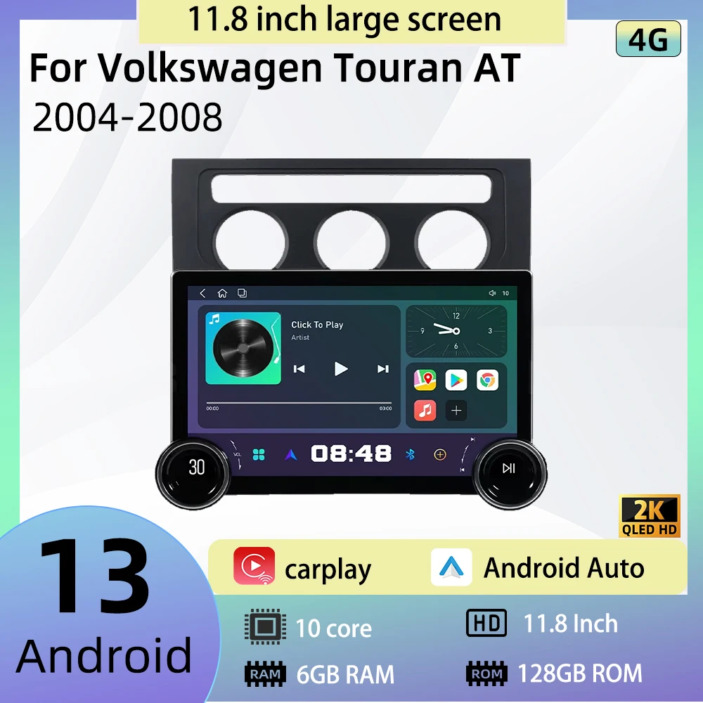 

2 Din Android Car Radio 11.8 Inch for Volkswagen Touran AT 2004-2008 Car Stereo GPS Navigation Autoradio Auto Multimedia Player