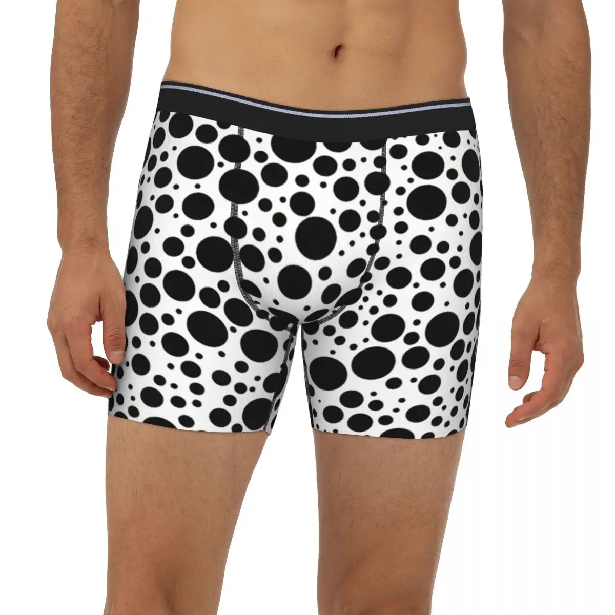 

Yayoi Kusama длинные трусы-боксеры с абстрактной живописью, короткие мужские трусы, мягкое нижнее белье для мужчин, подарки бойфренду