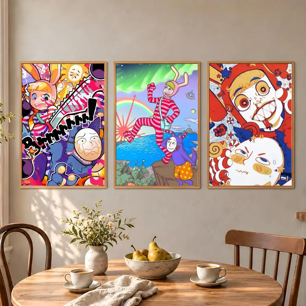 Kedamono Popee the Performer Anime Papi Poster Aesthetic Wall Art Poster HD Waterproof PP Self Adhesive Bedroom Dorm Room Decor