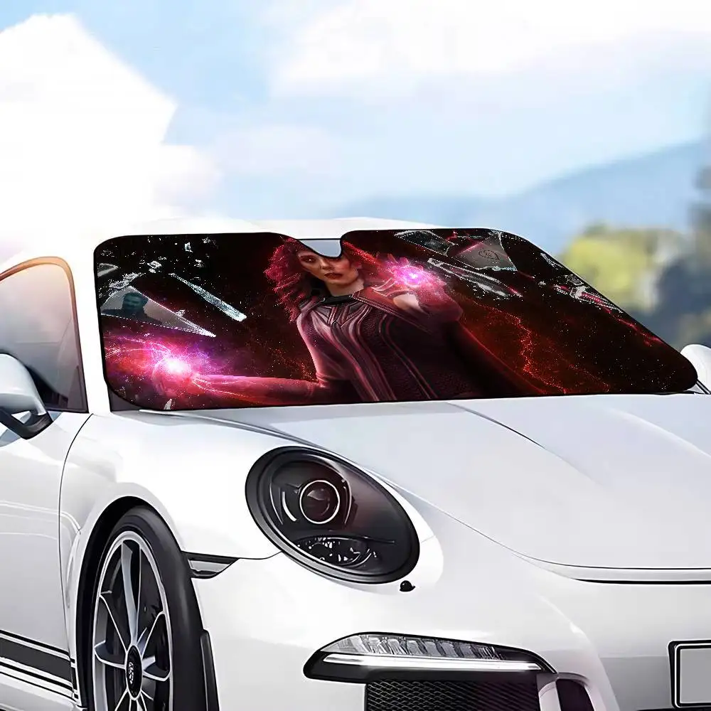S-Scarlet W-Witch مظلة السيارات الستائر ظلة نافذة السيارة غطاء الزجاج الأمامي الشمس الظل السيارات الشمس قناع سيارة يغطي #5