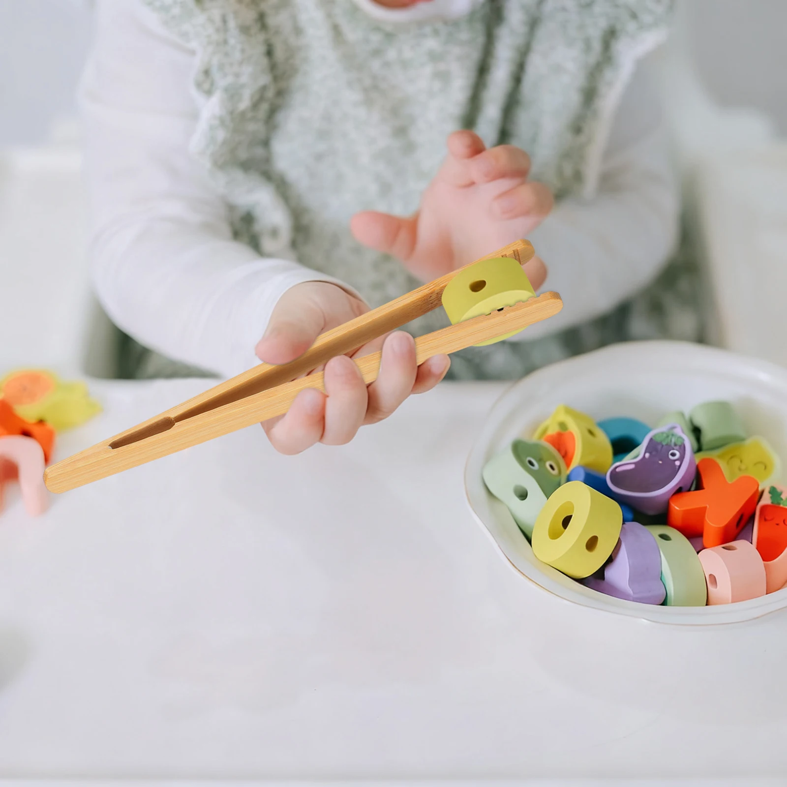 3 قطعة ملقط خشبي للأطفال التعليم المبكر لعبة تعلم التنسيق بين اليد والعين التعرف على الشكل مهارة حل المشكلة