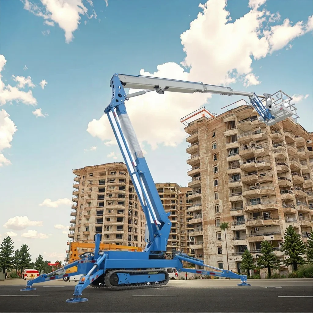 YG Customized 12m Track Spider Boom Lift Material Handling Goods Platform