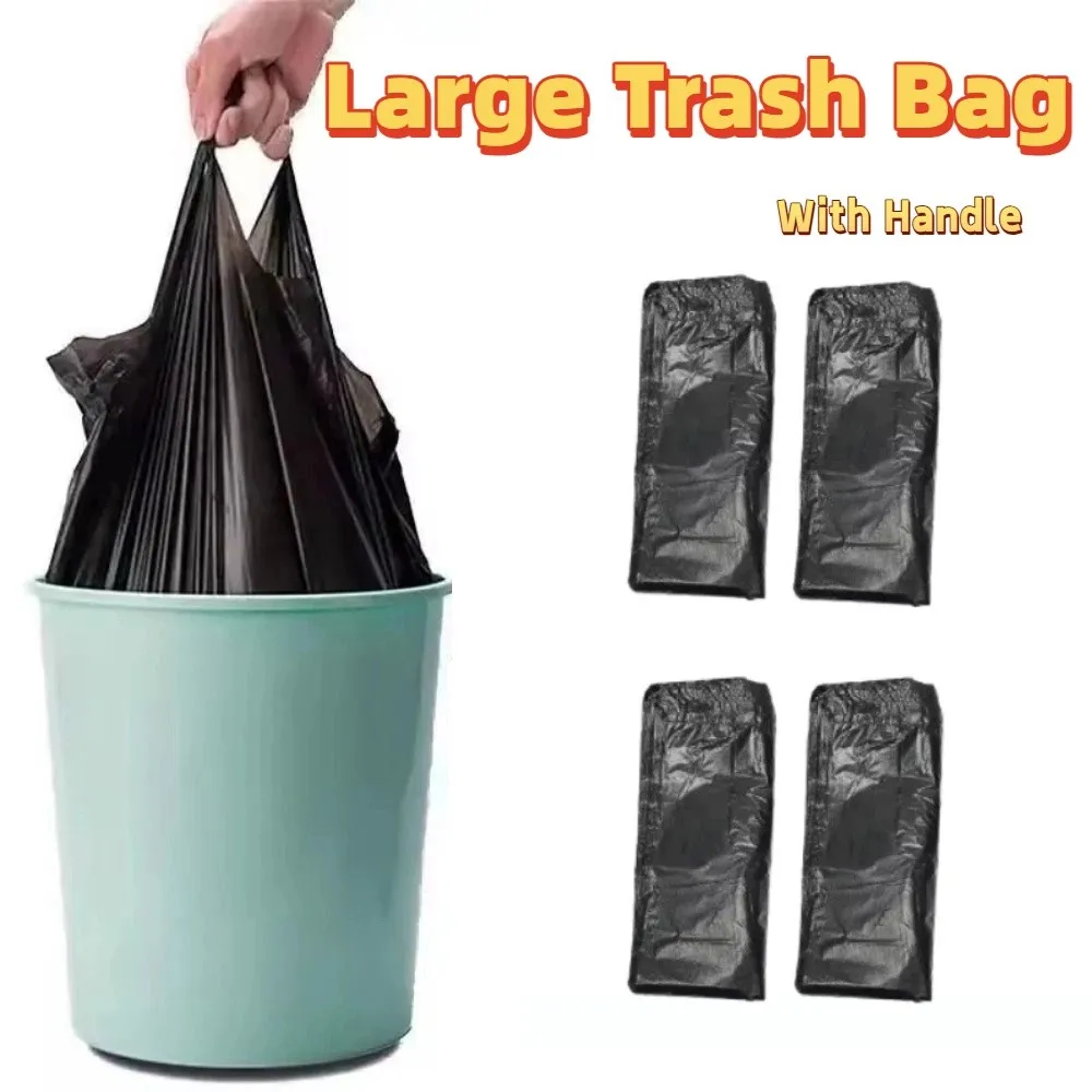 

200pcs Thickened Heavy Duty Trash Bags 50*32cm Durable Plastic Garbage Bags Leak Proof Odor Control Large Rubbish Bags