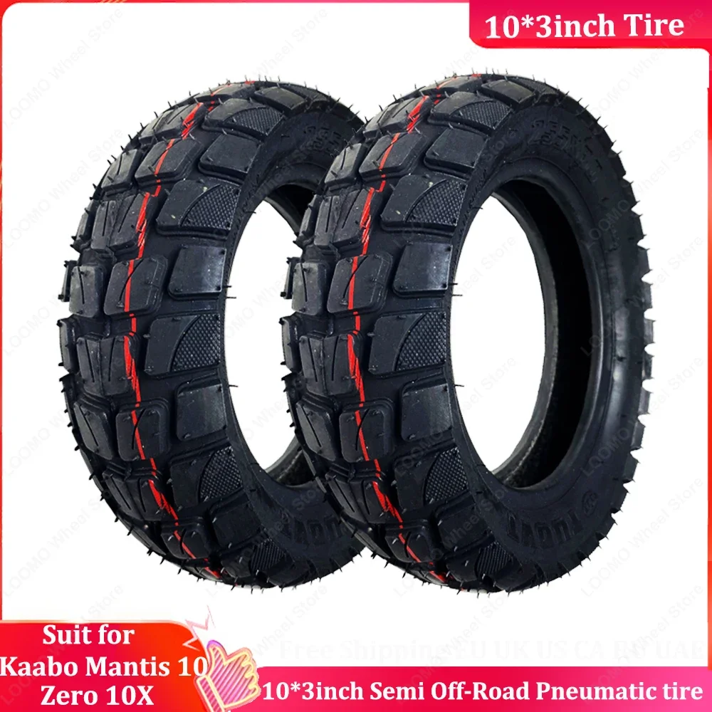 10*3inch Semi Off-Road Pneumatic Tire Suit for Zero10X Kaabo Mantis10 Blade10 Inokim OXO/OX Electric Scooter