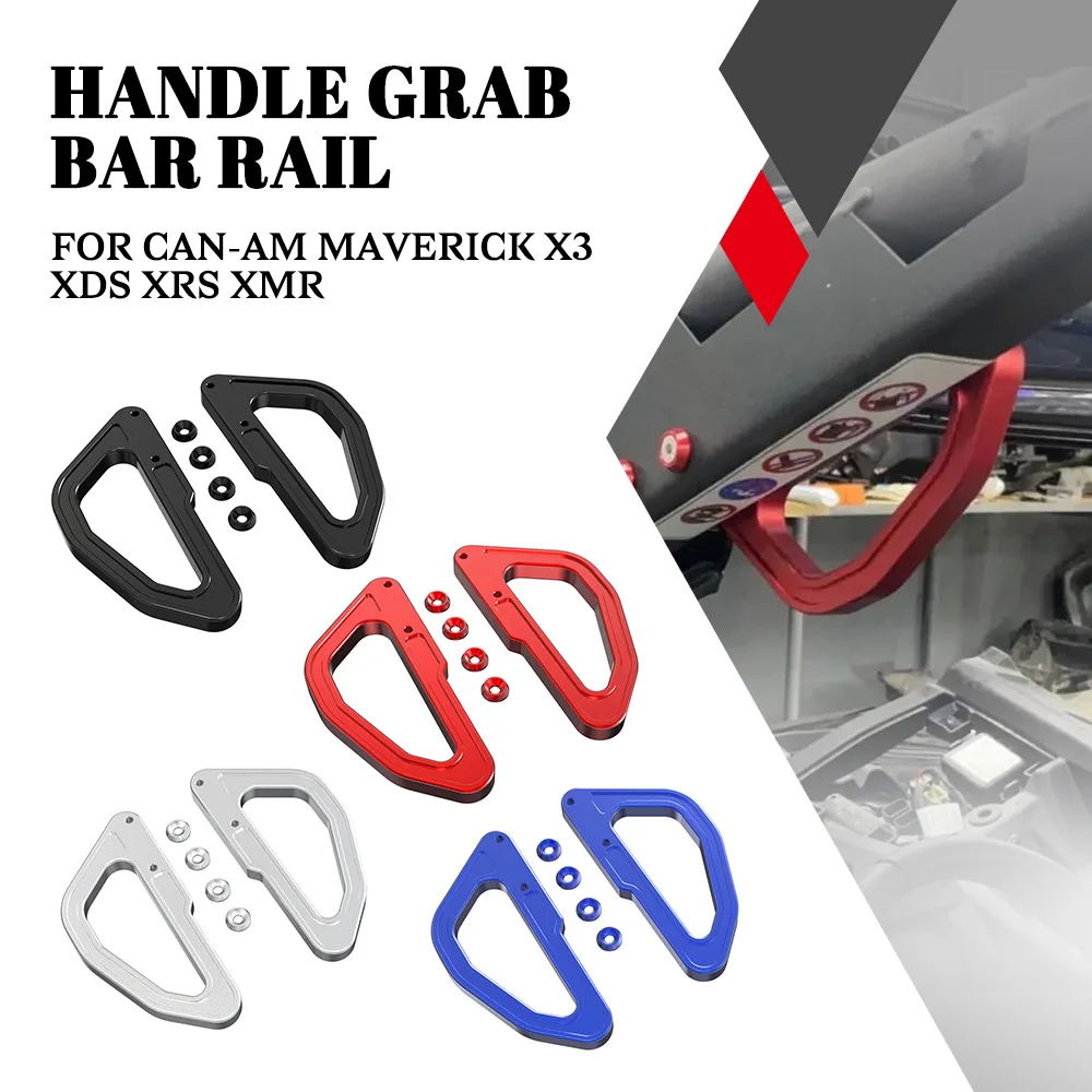 For Can-Am Maverick X3 XDS XRS XMR XRC Turbo Handle Hand Holder Aluminum Roll Bar Grab Handle Seat Hand Handle Grab Bar Rail
