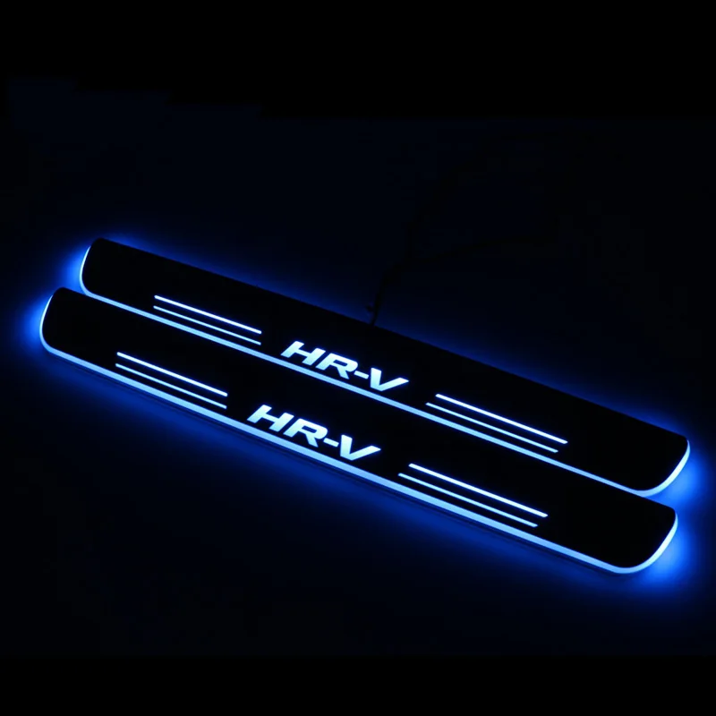 Luz LED de Pedal embellecedora para puerta de coche, placa de desgaste, Streamer dinámico, lámpara de bienvenida para Honda HR-V HRV 2016, 2017,