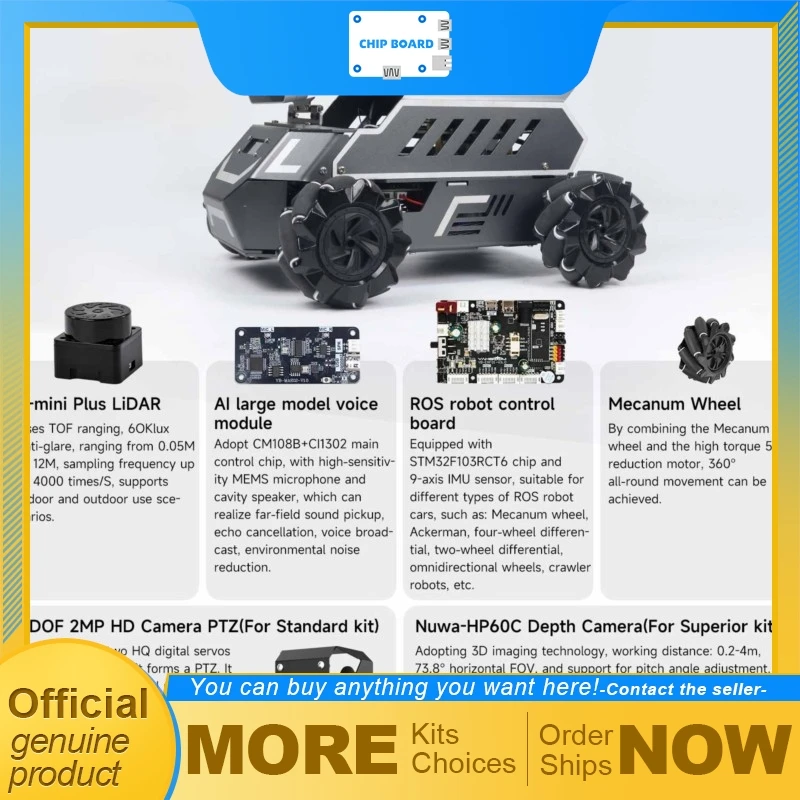 Yahboom ROSMASTER M1 AI large-model robot using ROS2 with mecanum wheels, supports Jetson/Raspberry Pi/RDK X5 control