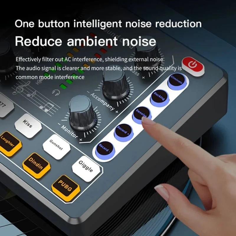 Carte son M8 pour la diffusion en direct, interface audio, dispositif de podcasting, roulette avec micro premium, préamplificateur, installation facile