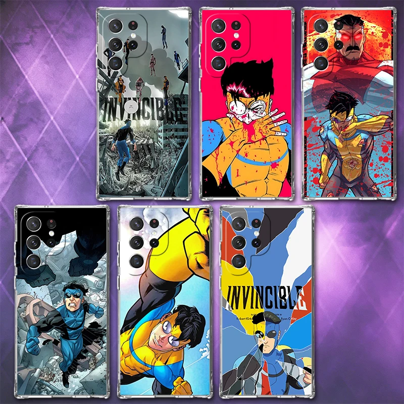 I-Invincible Anime Soft Phone Case For Samsung Galaxy S26 S25 Edge S24 S23 Ultra S21 S20 FE S22 Plus + Pattern Back Cover