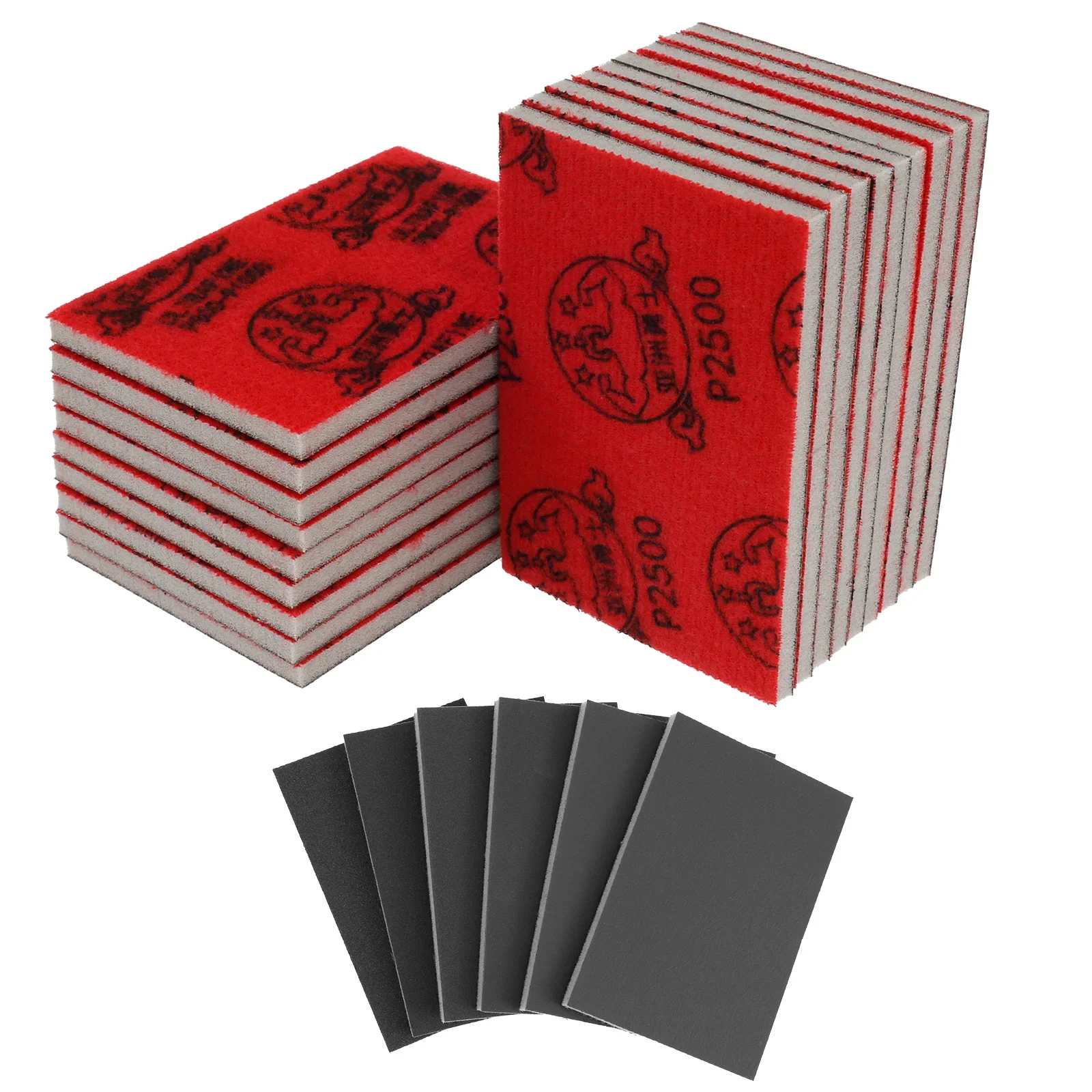 

320-2500 шлифовальная губка, многоразовые шлифовальные подушечки, портативные шлифовальные губки, многофункциональная наждачная бумага для полировки сухой и влажной древесины