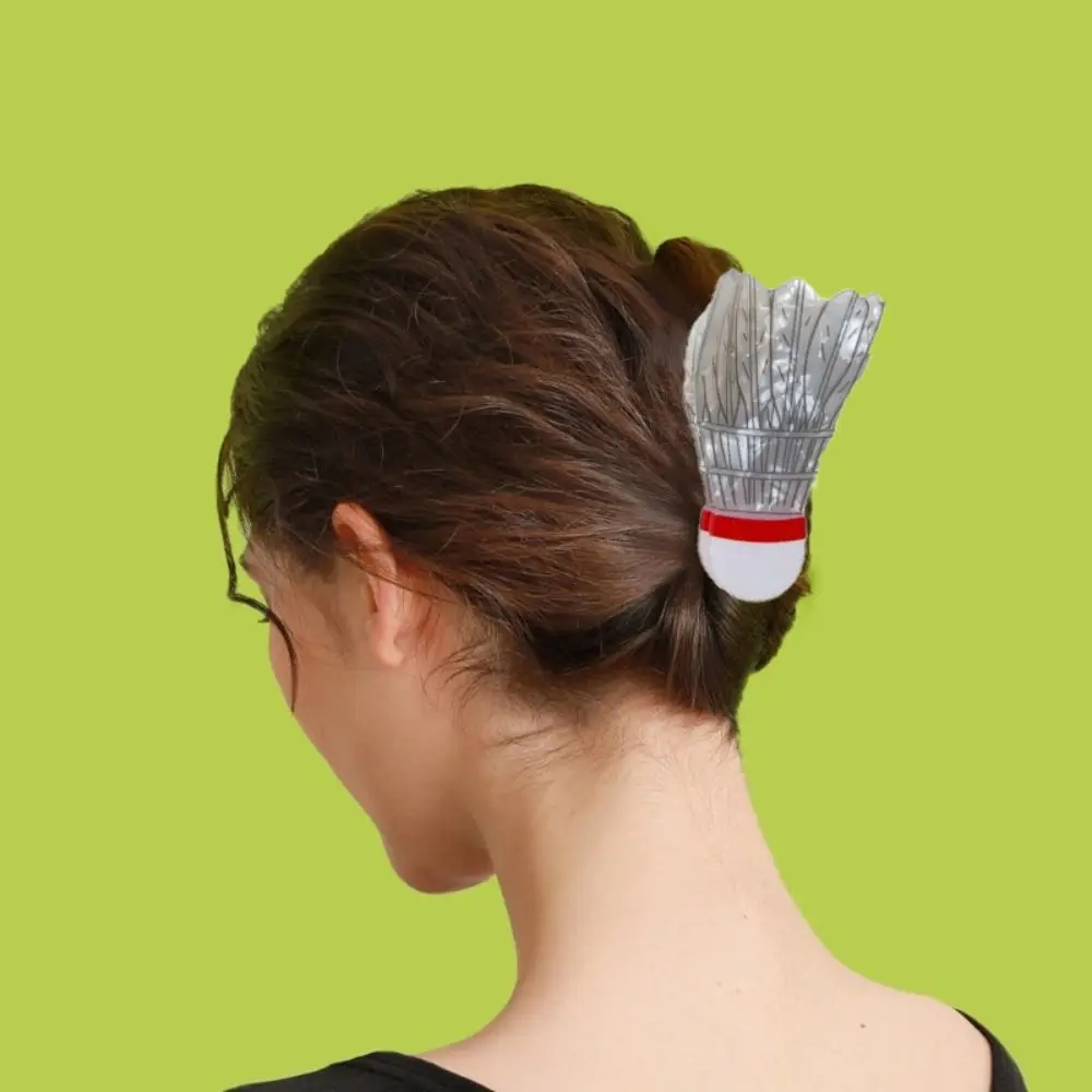 

Simple Badminton Hair Claw Sports Style PVC Roller Skates Shark Clip Ponytail Holder Geometric Book Shape Hair Clip Party