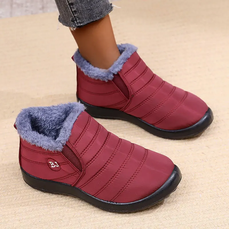 

Зимние ботинки унисекс для пар. Одношаговые зимние сапоги из ткани для плаща. Теплые ботинки большого размера.