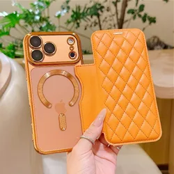 HOCE Flip Wallet Leather Phone Case For iPhone 17 Air 16 15 14 13 12 Pro Max For Magsafe Magnetic Case Card Slots Holder Cover