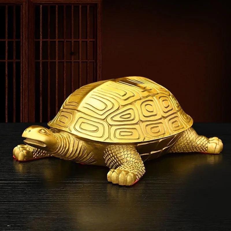 Lucky Copper Turtle Ornament Dragon Turtle Birthday Craft Decoration Gift