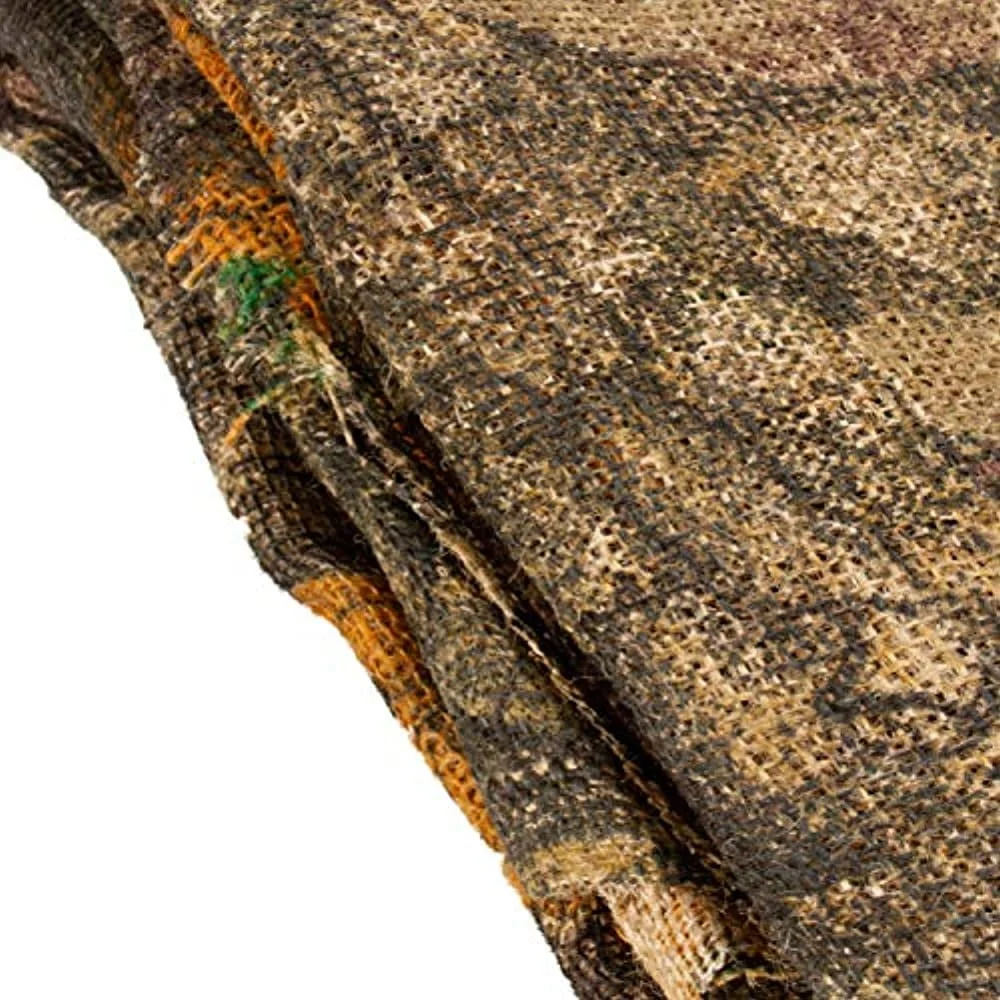 Material ciego de arpillera de camuflaje, resistente a la intemperie, 12 pies de largo, 54 pulgadas de ancho, tela de ocultación duradera, fácil configuración para caza