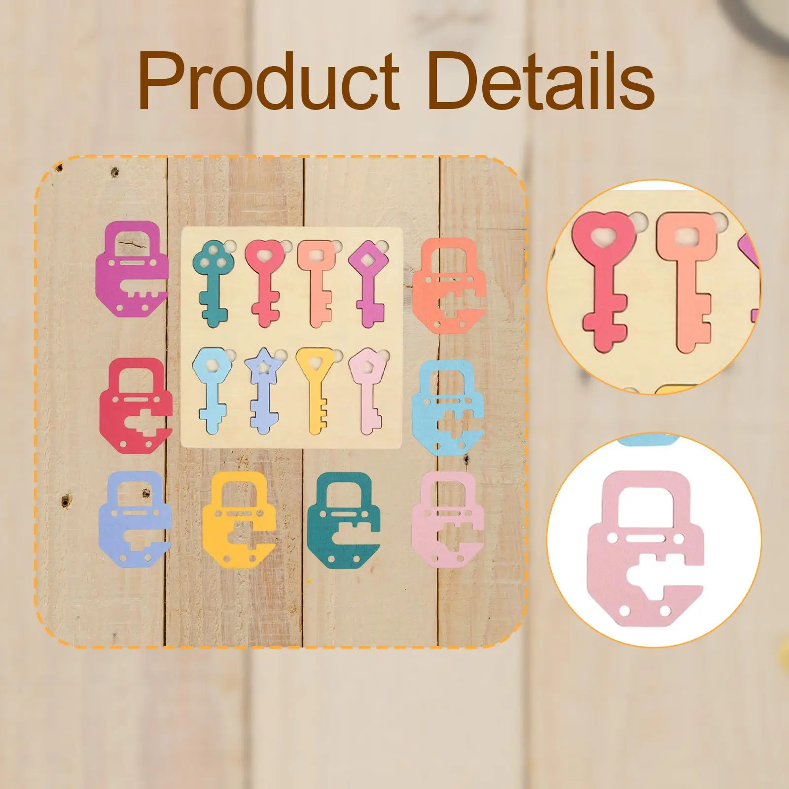 Number Puzzle Block Toy Wooden Shape Matching Cognitive Game for Early Childhood Learning and Development