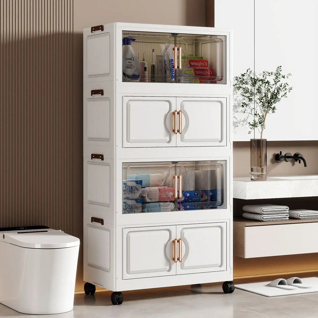 Kids Baby Storage Cabinet for Home Use No-Install Wardrobe for Storing Bags And Clothes Compact Organization Solution