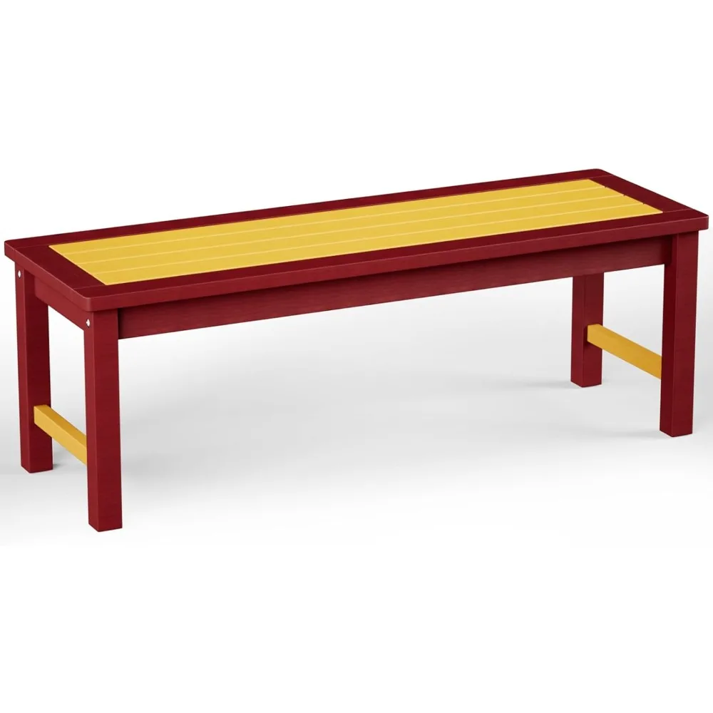 مقعد خارجي، مقعد حديقة من البولي كربونات لشخصين HDPE، مقعد فناء مناسب لجميع الأحوال الجوية لن يتلاشى ويلاشى للحديقة والشرفة والفناء الخلفي