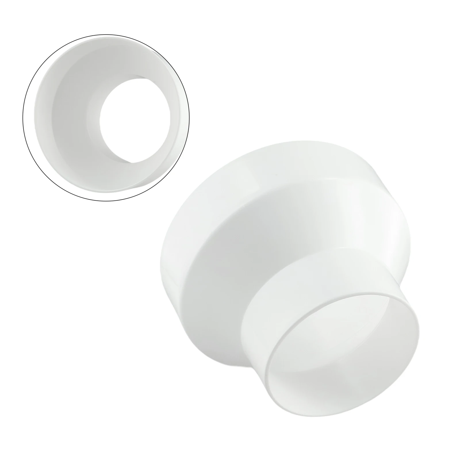 Thickened ABS Vent Pipe Reducing Adapter Designed for Use with Inline Cooker Hoods Tumble Dryers and for exhaust Ventilation