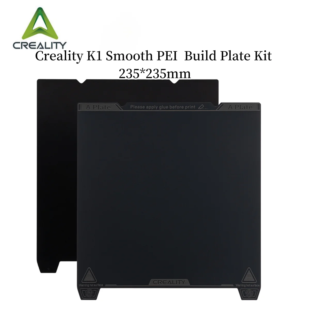 Creality 235x235mm K1 Smooth PEI  Build Plate Kit Excellent Flatness PEI for Ender 3 V3 SE/KE Ender 3 S1/Pro/Ender 5 S1