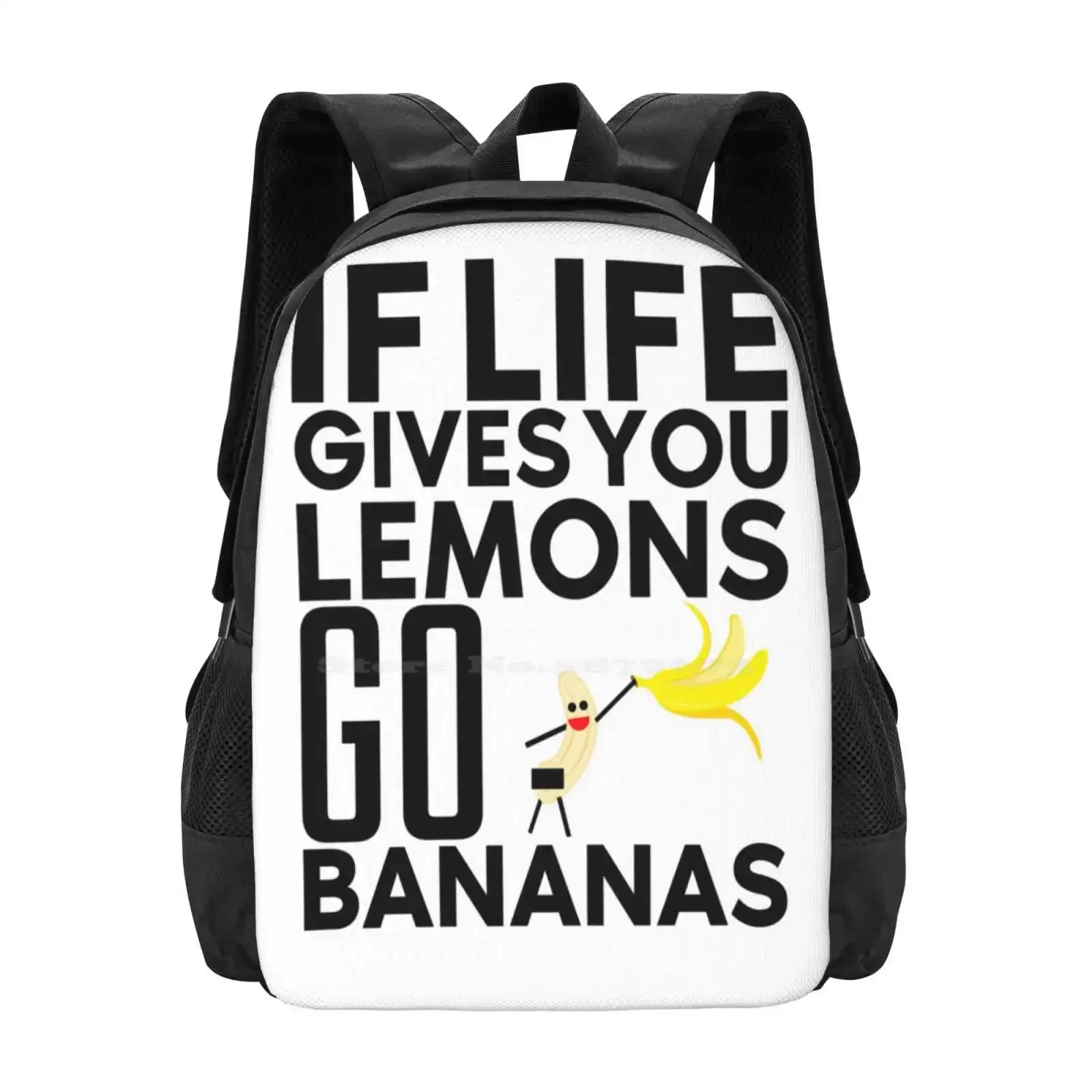 

If Life Gives You Lemons, Go Bananas! Hot Sale Schoolbag Backpack Fashion Bags Ghostofsweden Ghost Of Sweden Ghost _ Of _