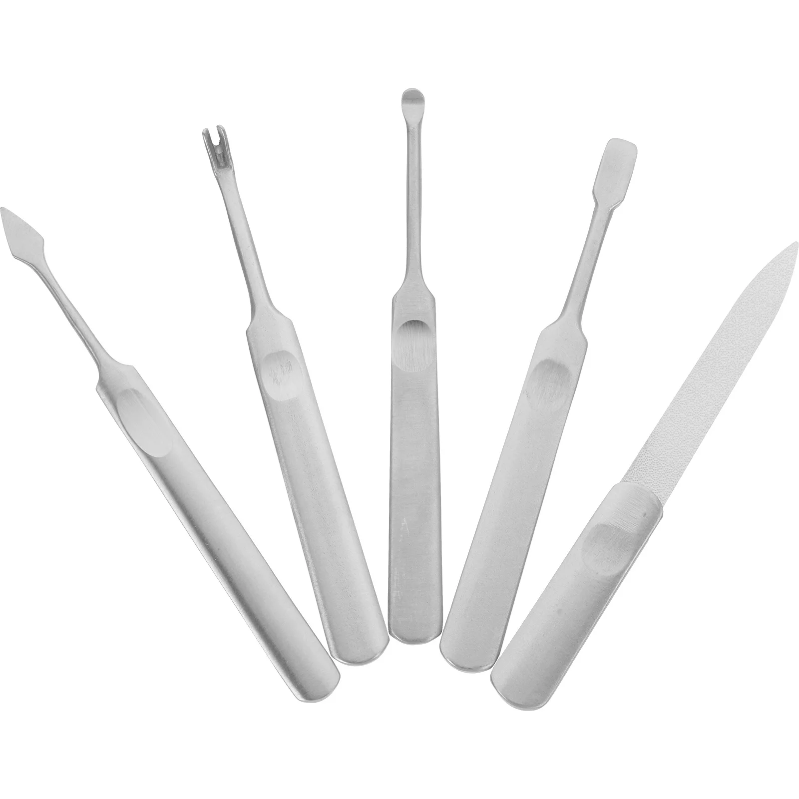 5 pezzi kit per toelettatura unghie in acciaio inossidabile resistente set manicure pedicure set detergenti per cuticole regalo per uomo donna kit per toelettatura unghie